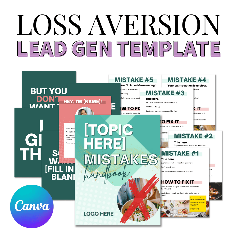 Loss Aversion Lead Gen Canva Template