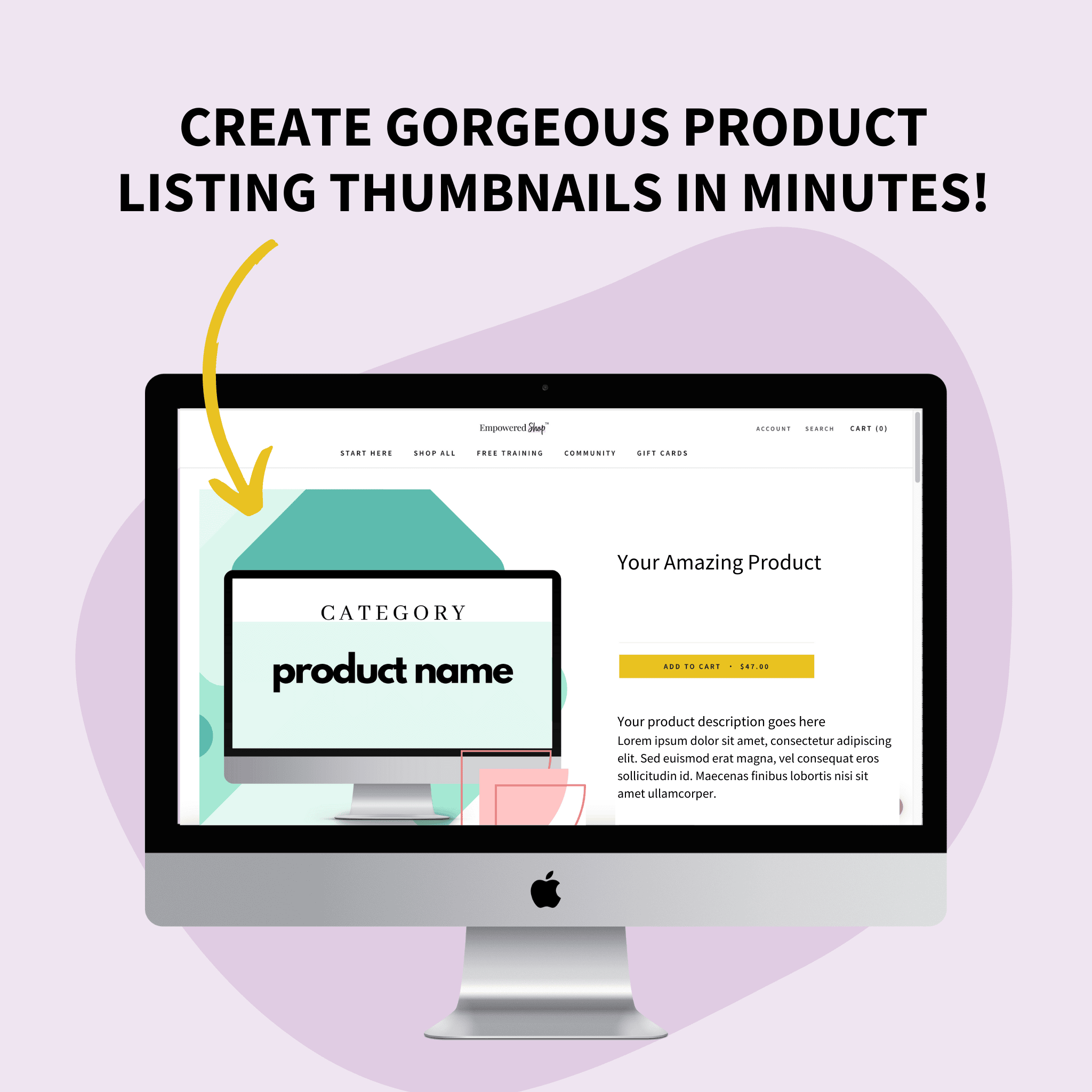 Create gorgeous product listing thumbnails for Shopify