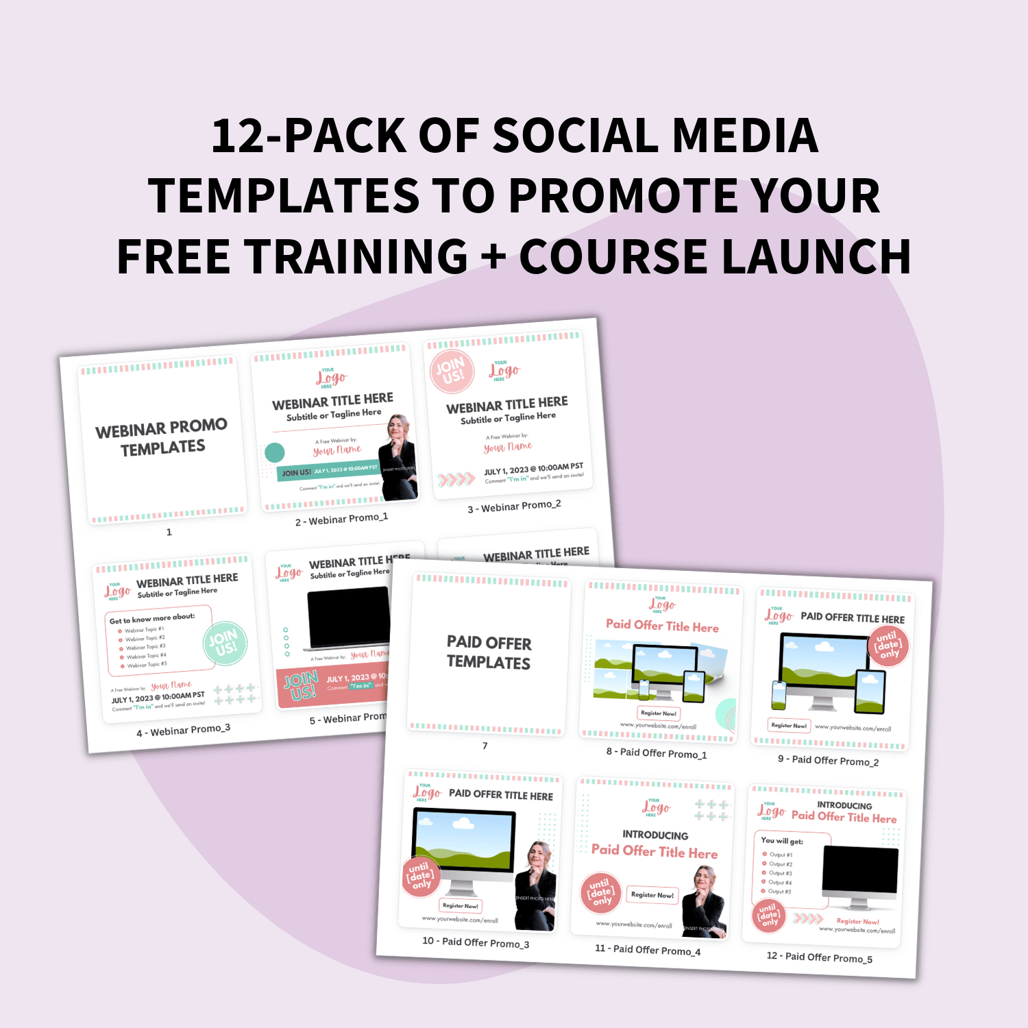 Ultimate Live Launch Toolkit Social Media Promotion Templates for Canva