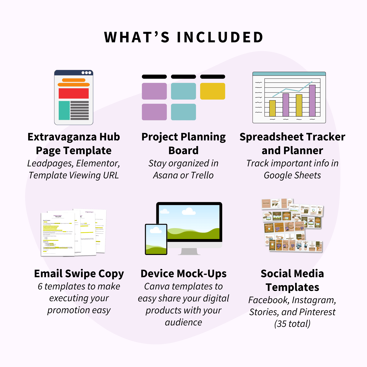 what's included in the Digital Product Extravaganza Toolbox