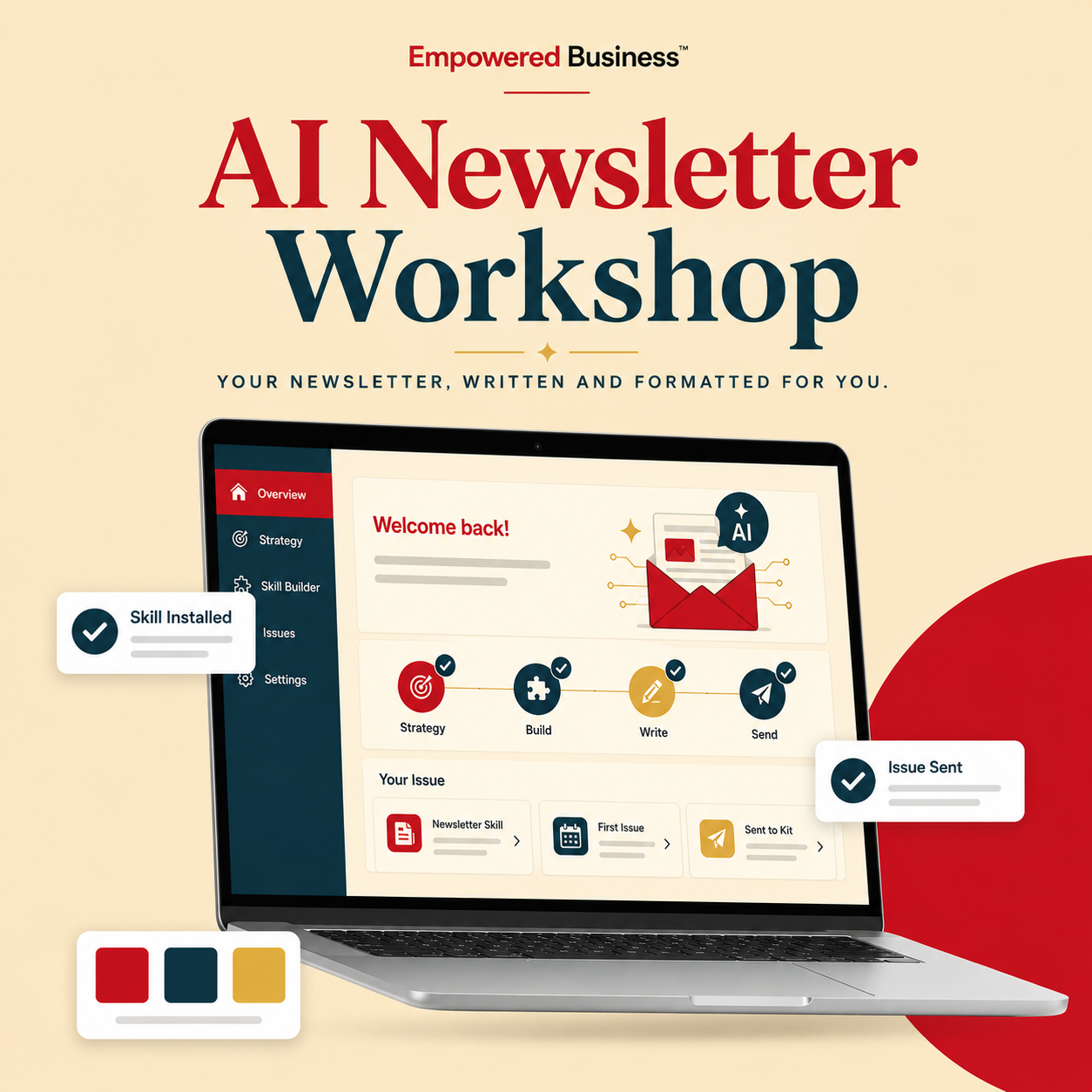 AI Newsletter workshop mockup
