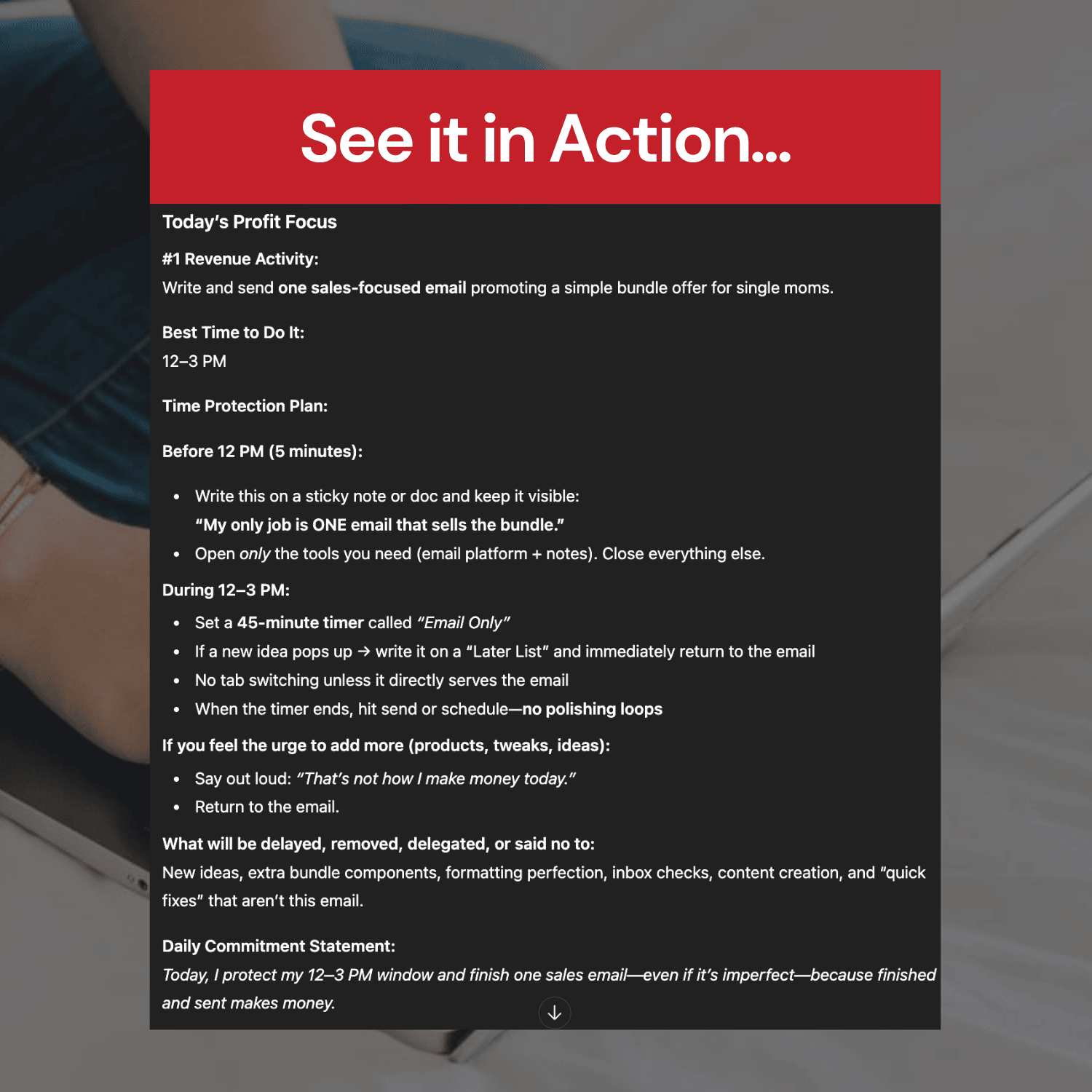 Daily Focus GPT see it in action