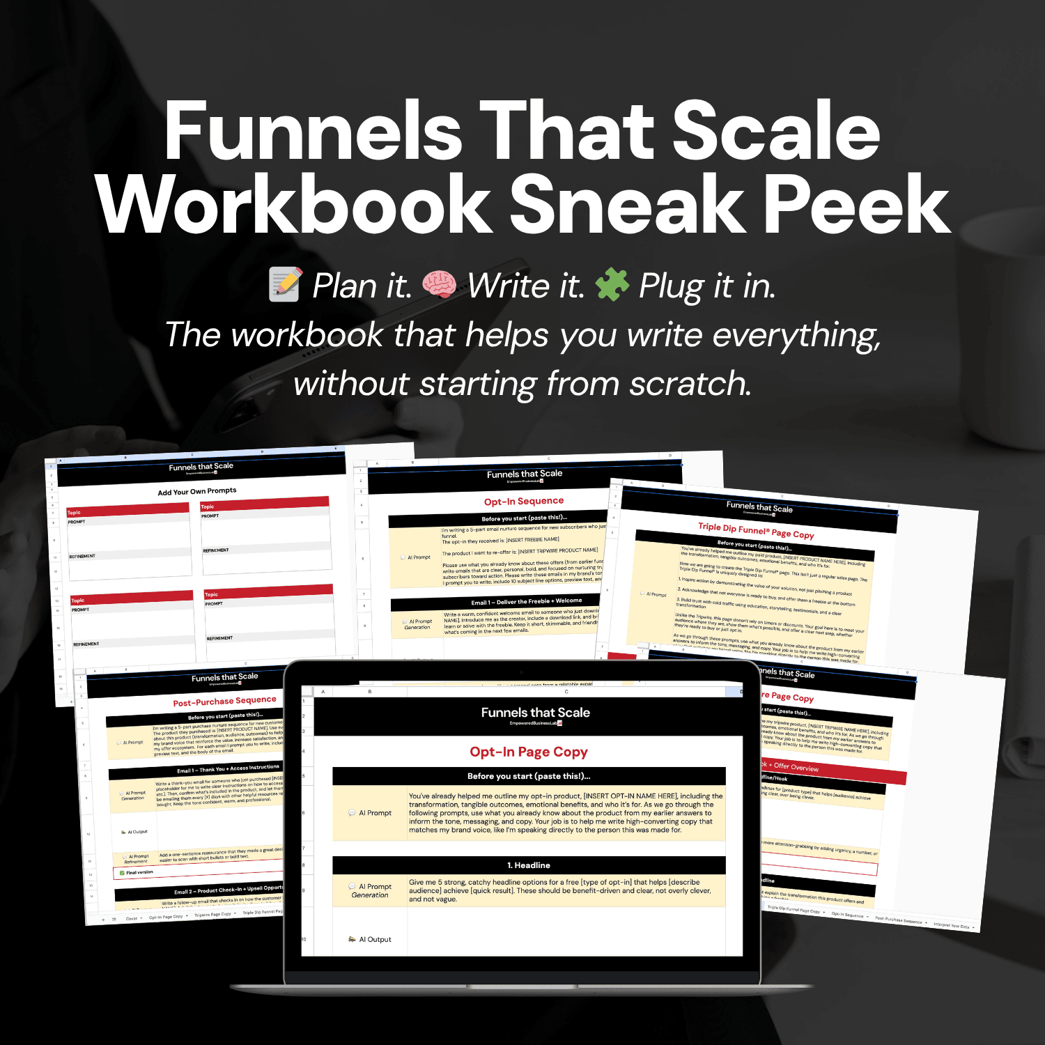 Funnels That Scale workbook create a high-converting digital product sales funnel