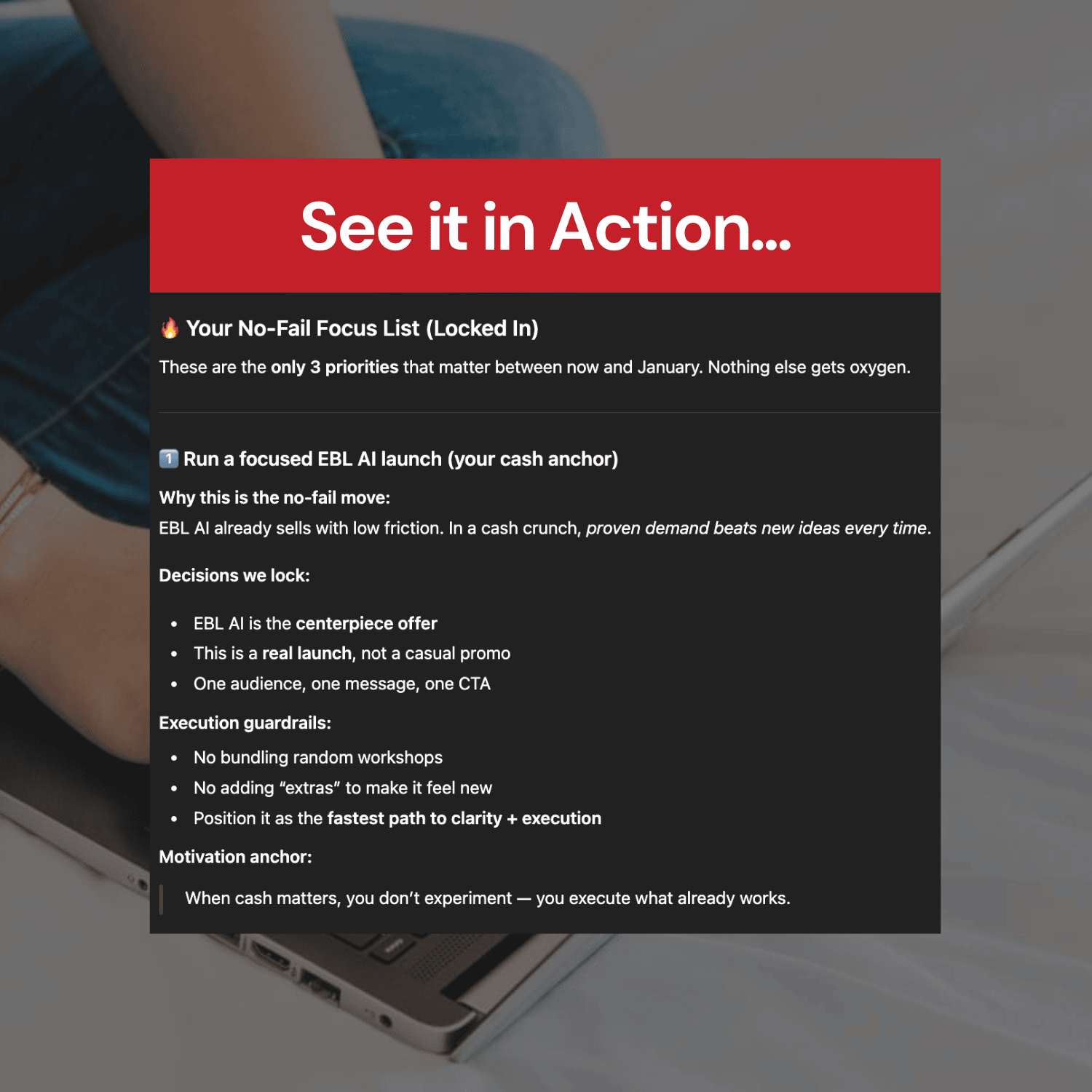 I Don't Do Failure GPT output number one