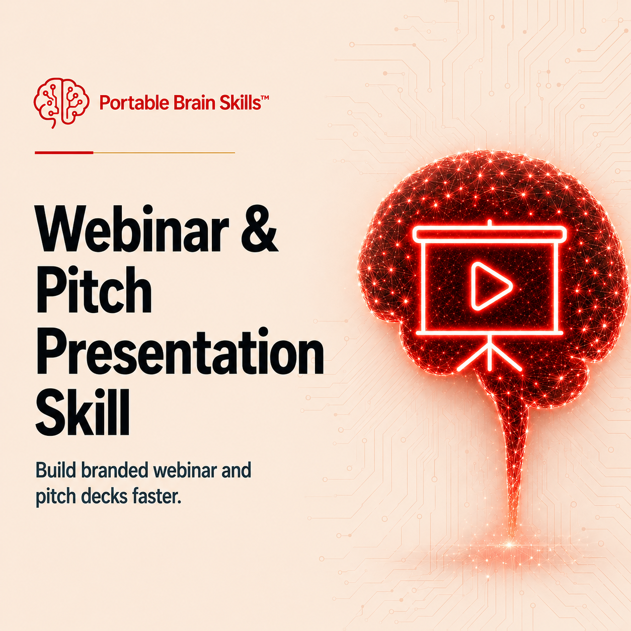 Webinar Pitch Presentation Skill mockup
