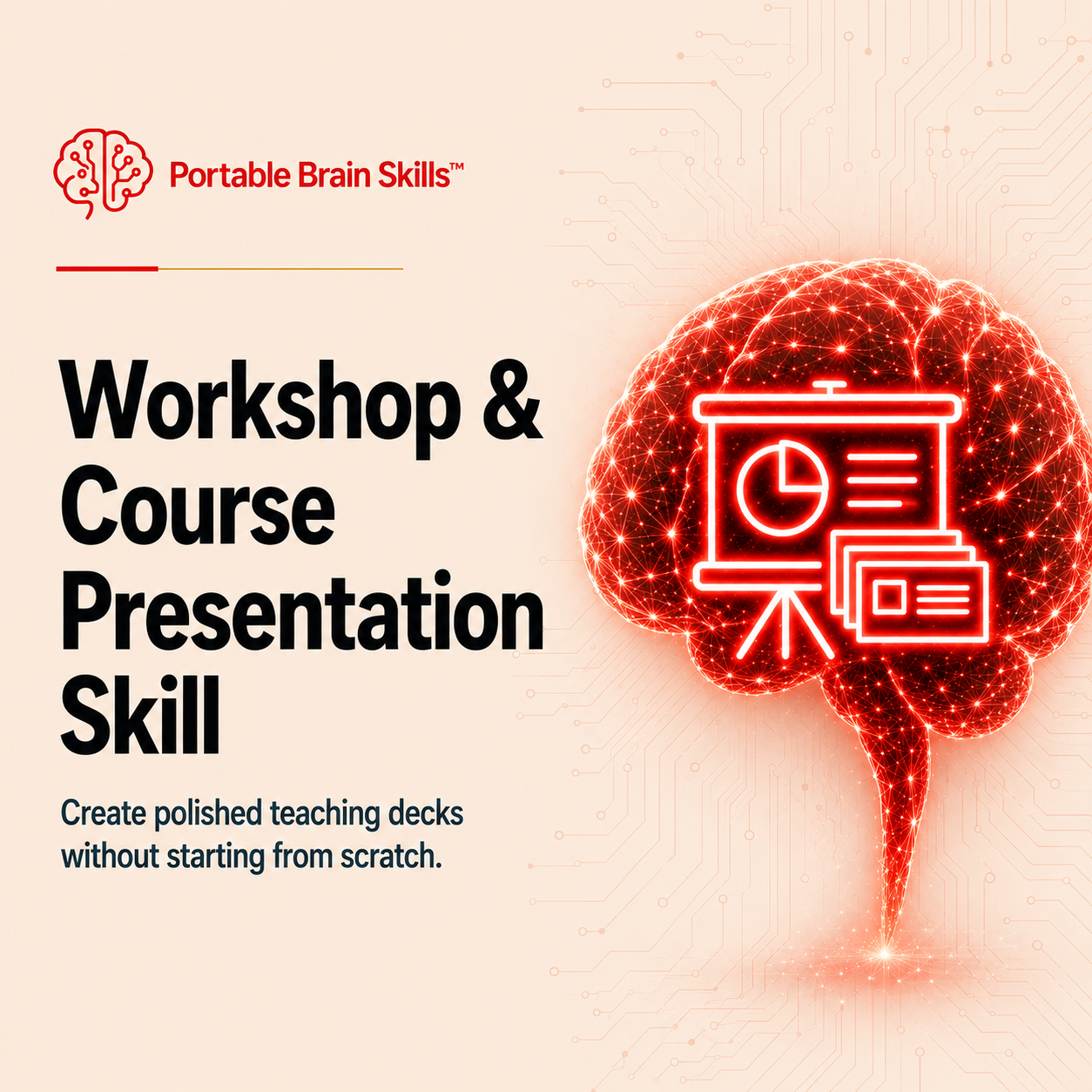 Workshop and Course Presentation skill mockup