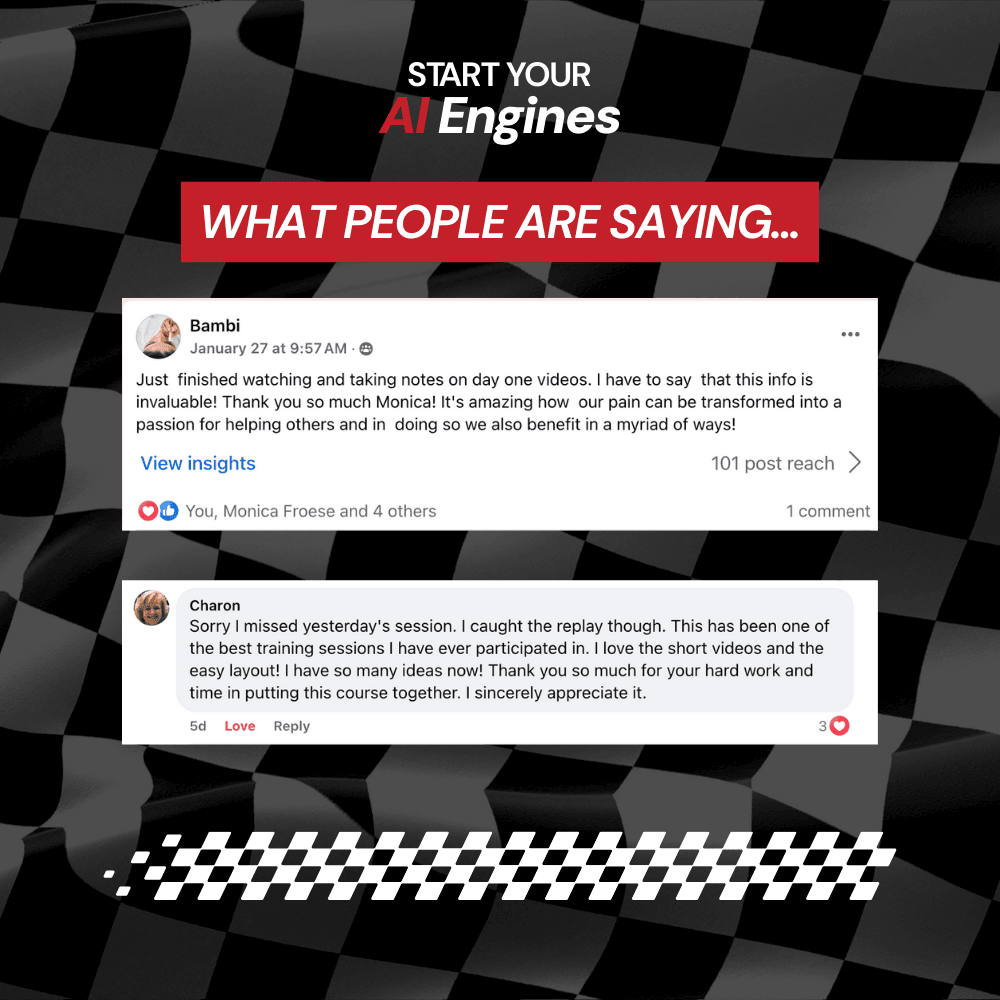Start Your AI Engines Testimonials 1