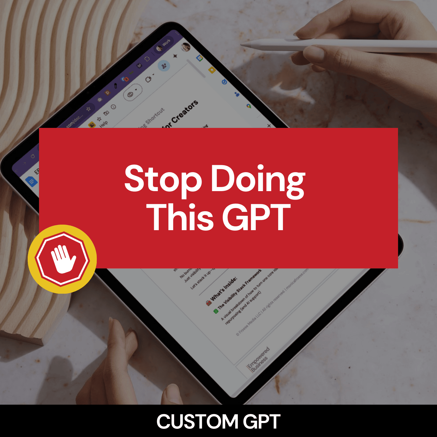 Stop Doing This GPT mockup