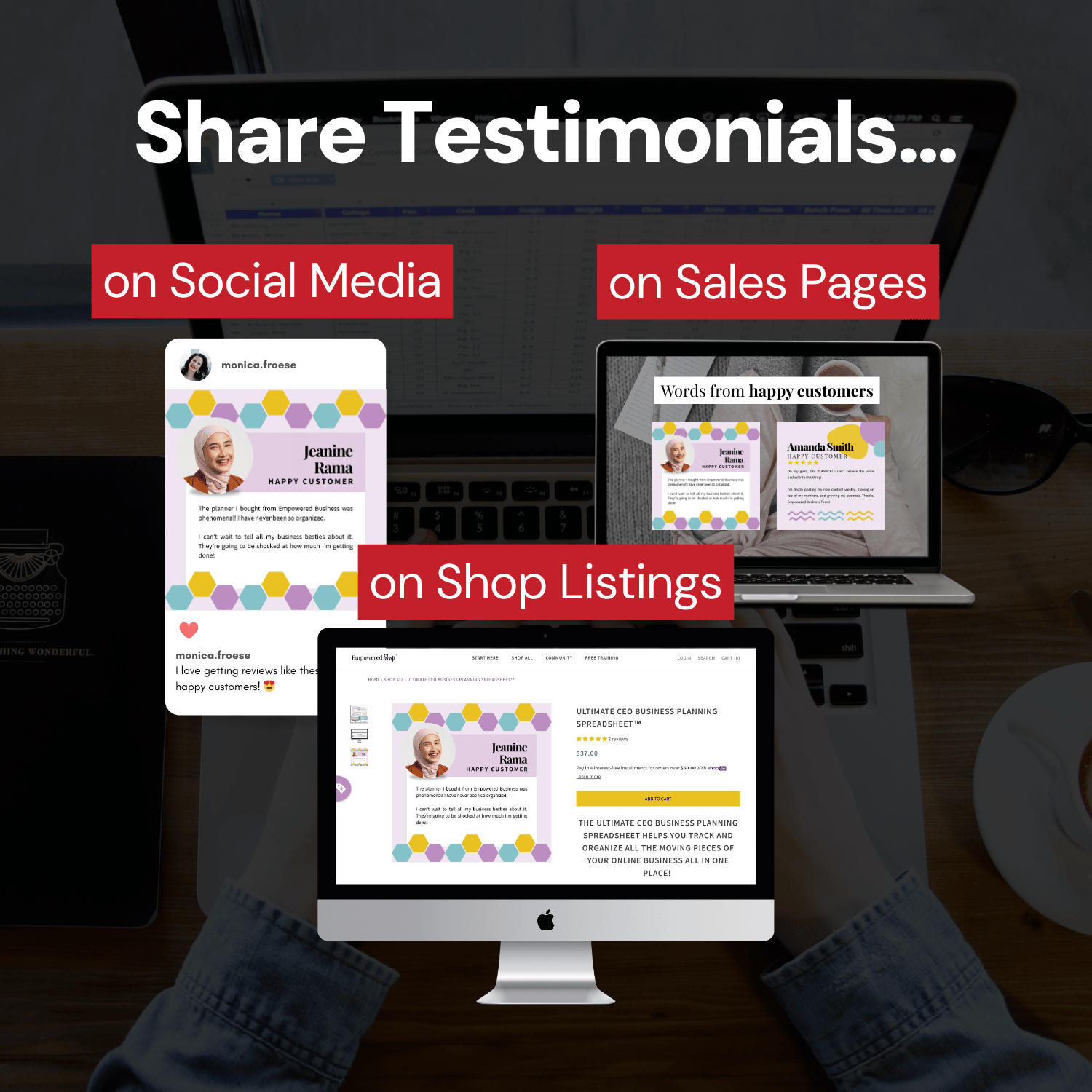 Testimonial Request System Toolbox - Sharing Testimonials