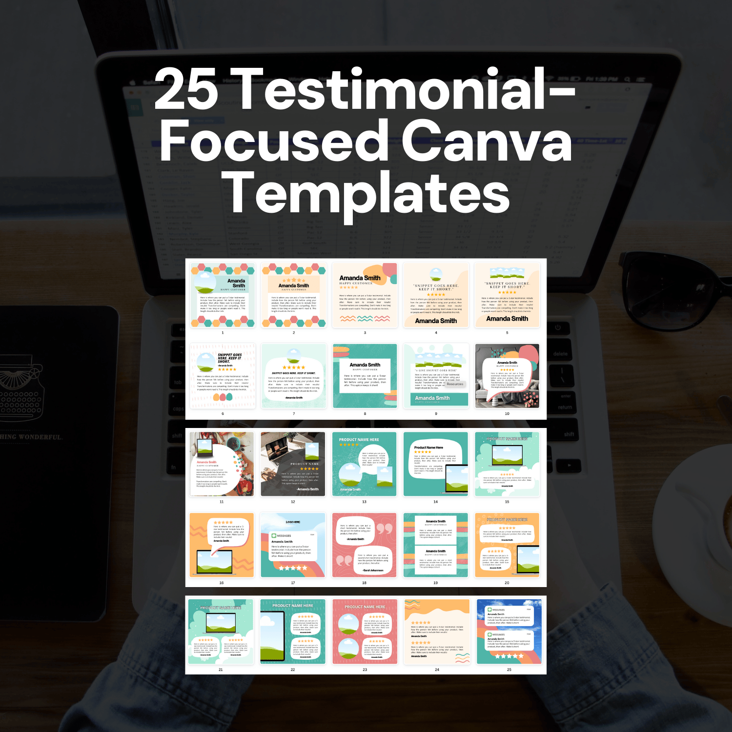 Testimonial Request System Toolbox - Canva Templates