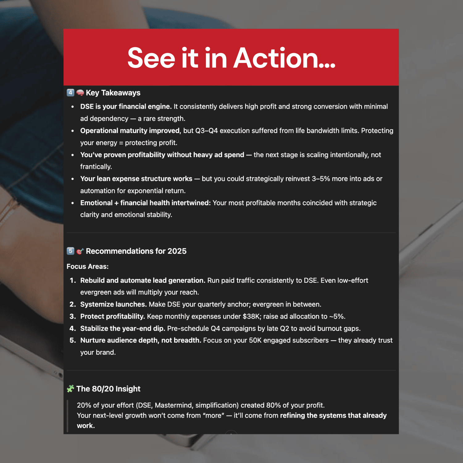 Year-in-Review Analyzer GPT see it in action key takeaways