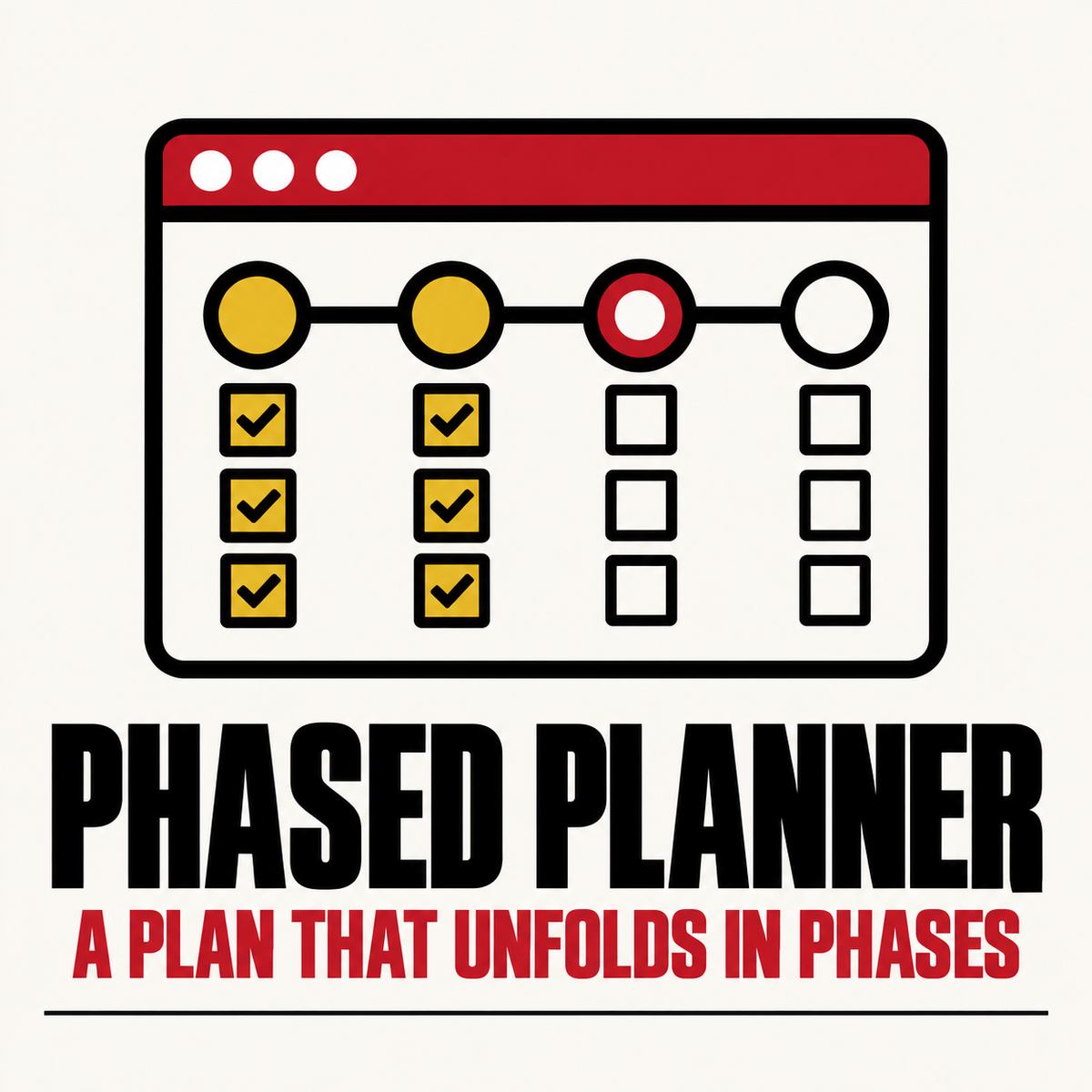 Phased Planner: phases, a dated plan and the people who help