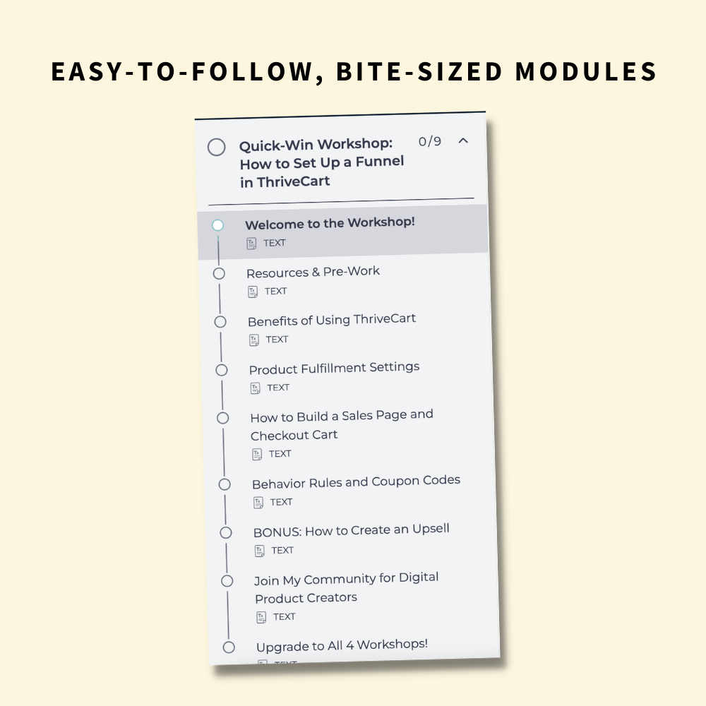 Quick-Win Workshop: How to Set Up a Sales Funnel in ThriveCart