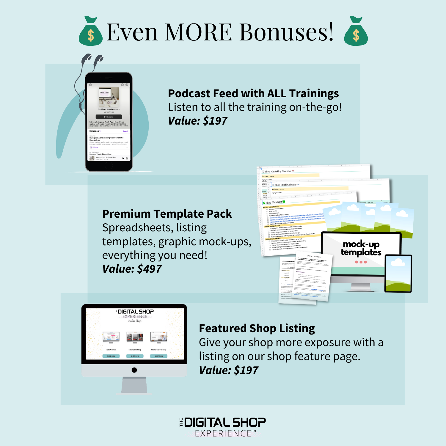 Bonus content for The Digital Shop Experience, including a podcast feed and a template back for Shopify