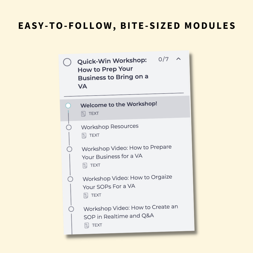 Quick-Win Workshop: How to Prep Your Business for a VA