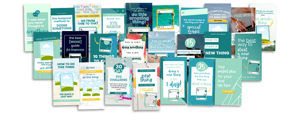 75-Pack of Social Graphics for Summer