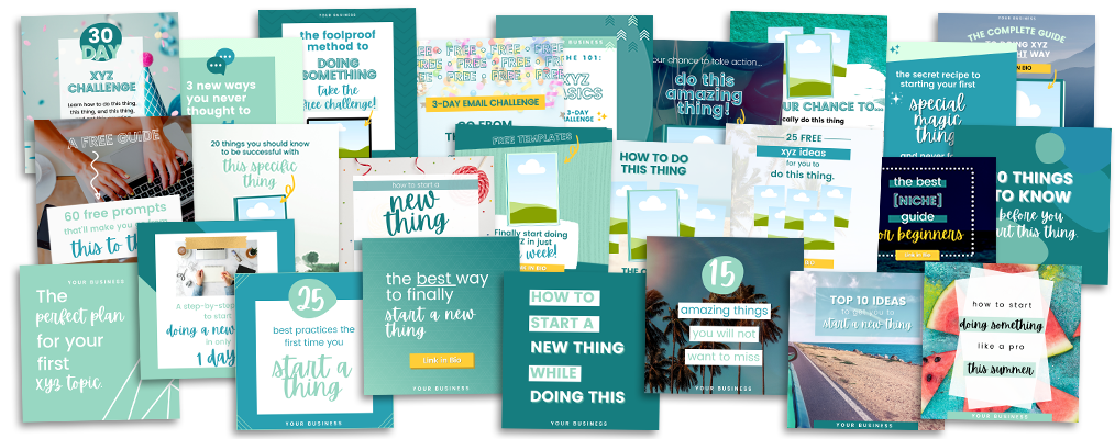 75-Pack of Social Graphics for Summer