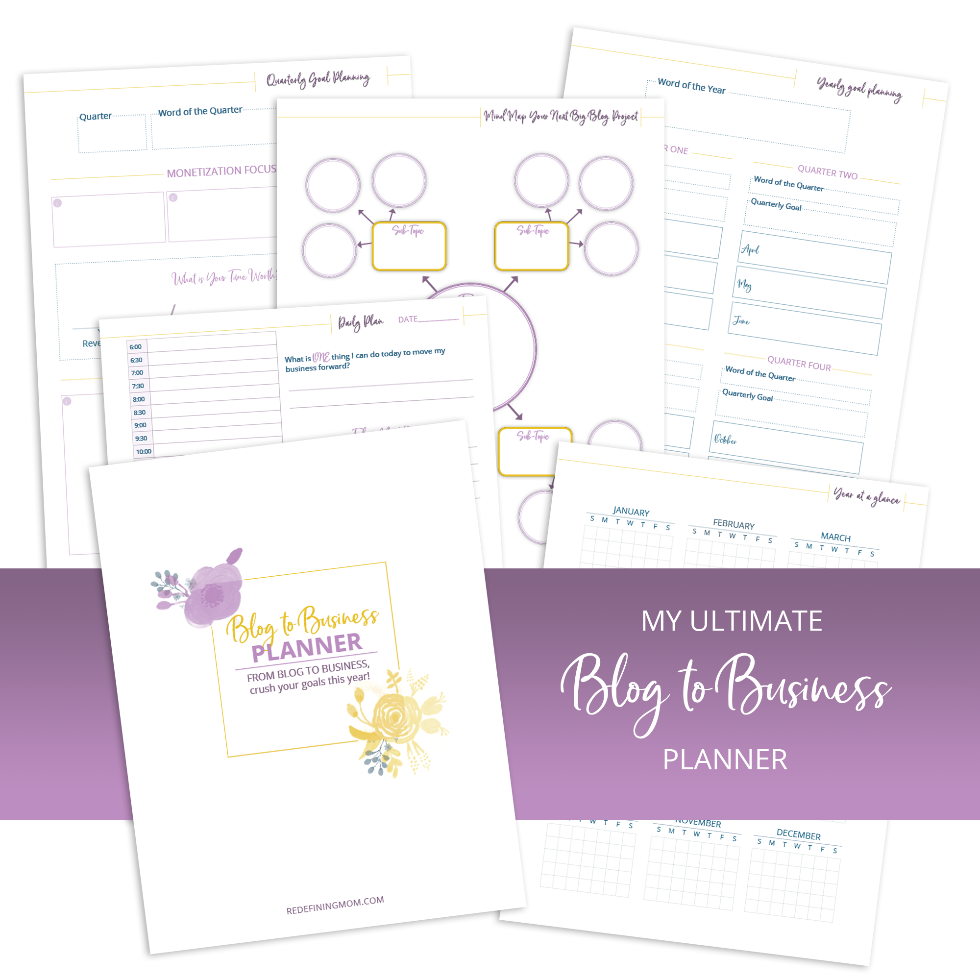 Undated Blog Planner