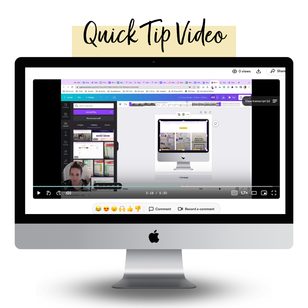 imac mockup with video screenshot