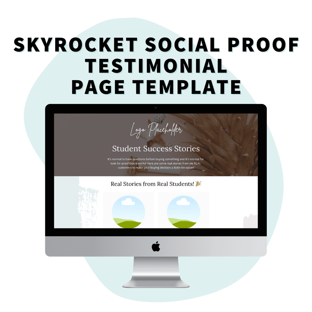 Skyrocket Social Proof Testimonial Page Template