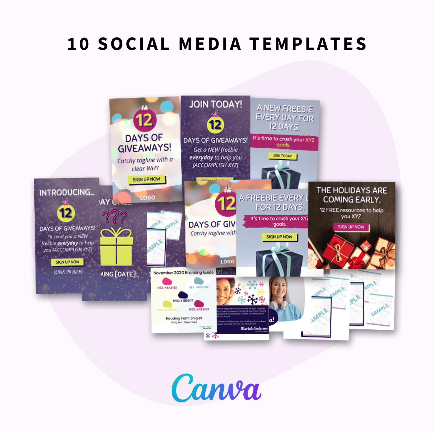 12 Days of Giveaways toolbox social media canva templates