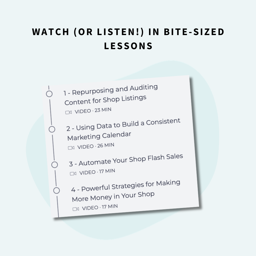 watch or listen in bite-sized lessons