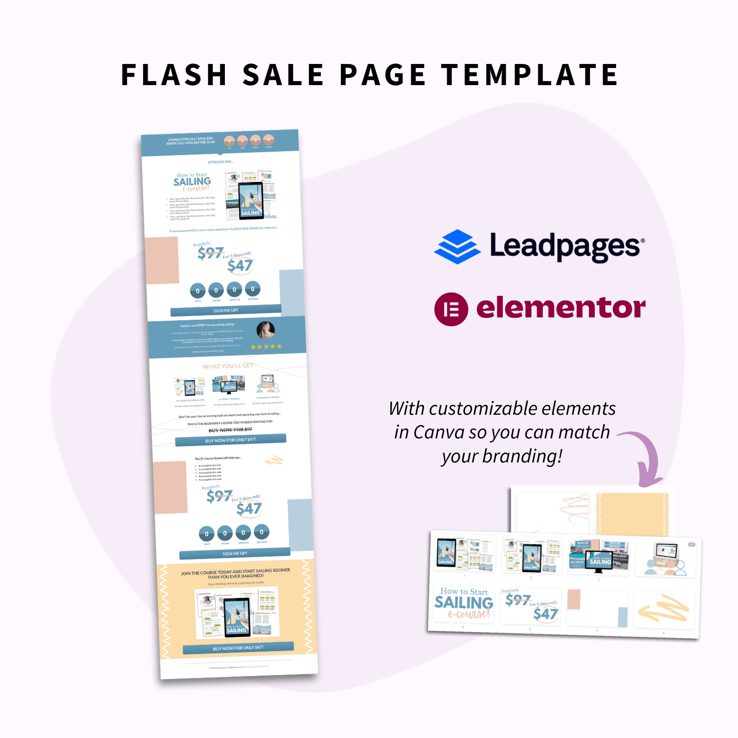 Flash Sale Page Template in the Create and Execute an Easy Flash Sale Toolbox