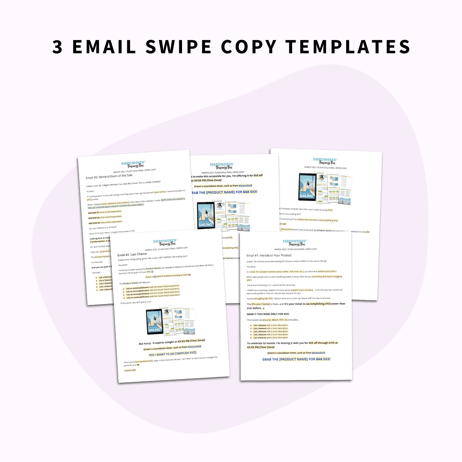 Email Swipe Copy Templates in the Create and Execute an Easy Flash Sale Toolbox