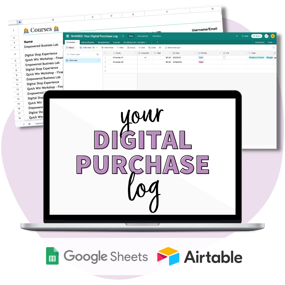 Your Digital Purchase Log for Tracking Digital Product Purchases