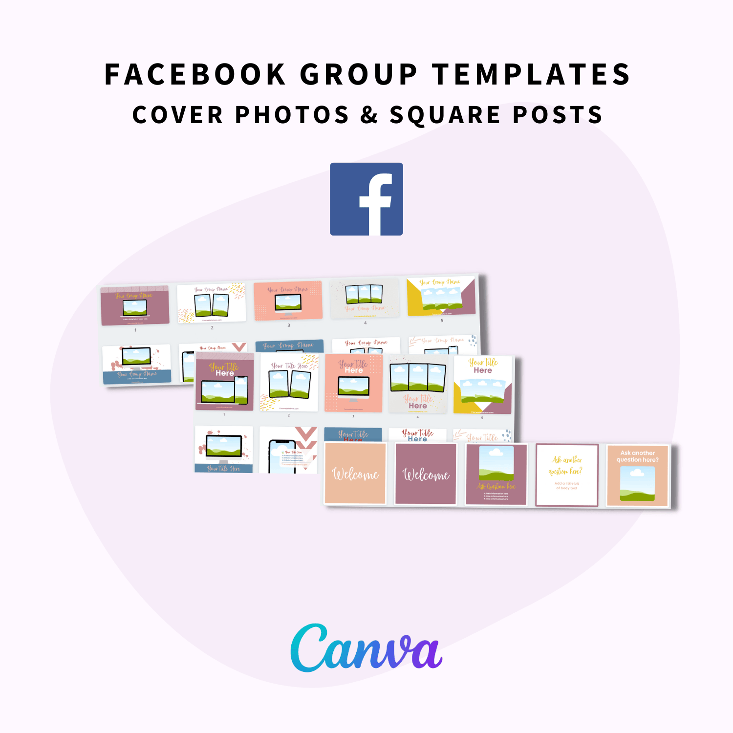 Facebook templates in the Social Media Super Bundle Toolbox