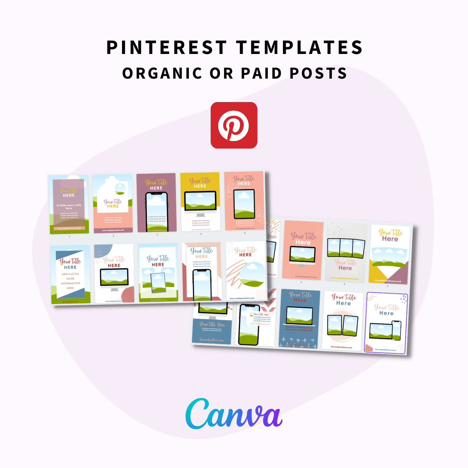 Pinterest templates in the Social Media Super Bundle Toolbox