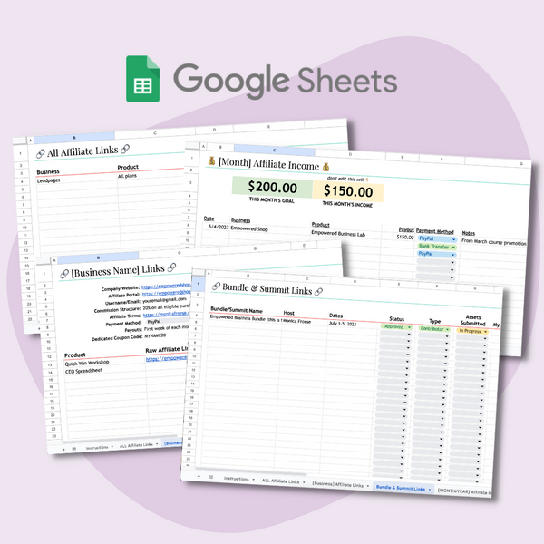 Ultimate Affiliate Tracker for Google Sheets
