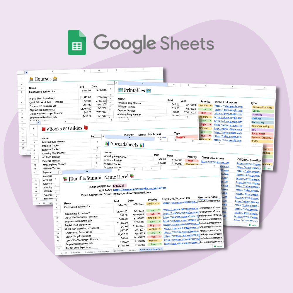 Your Digital Purchase Log for Tracking Digital Product Purchases in Google Sheets
