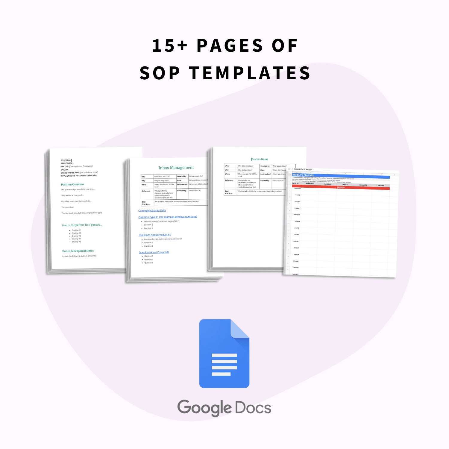 SOP templates in the CEO Starter Kit Toolbox