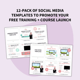 Ultimate Live Launch Toolkit Social Media Promotion Templates for Canva