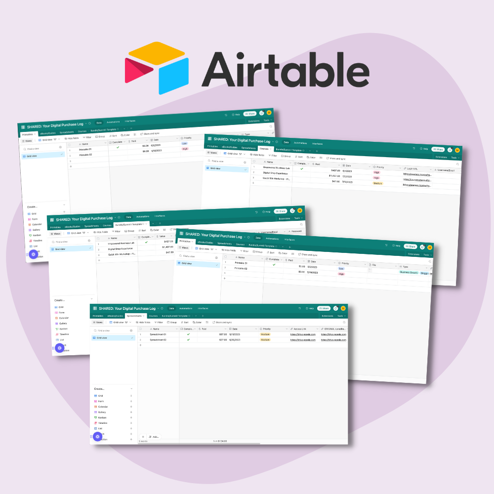 Your Digital Purchase Log for Tracking Digital Product Purchases in Airtable