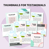 Shopify product listing thumbnail templates for customer and student testimonials