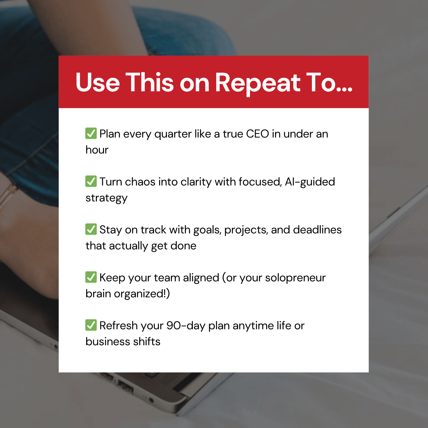 Productivity tool with text on a blurred background