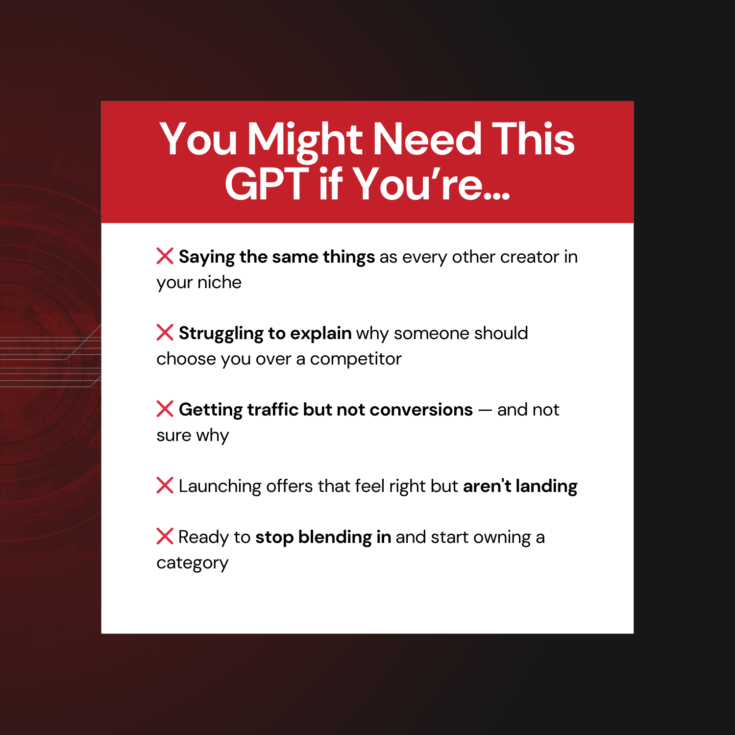 You might need this GPT if you're...