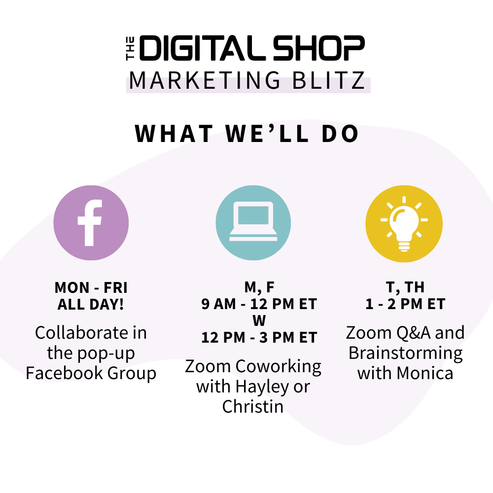 Digital Shop Marketing Blitz events