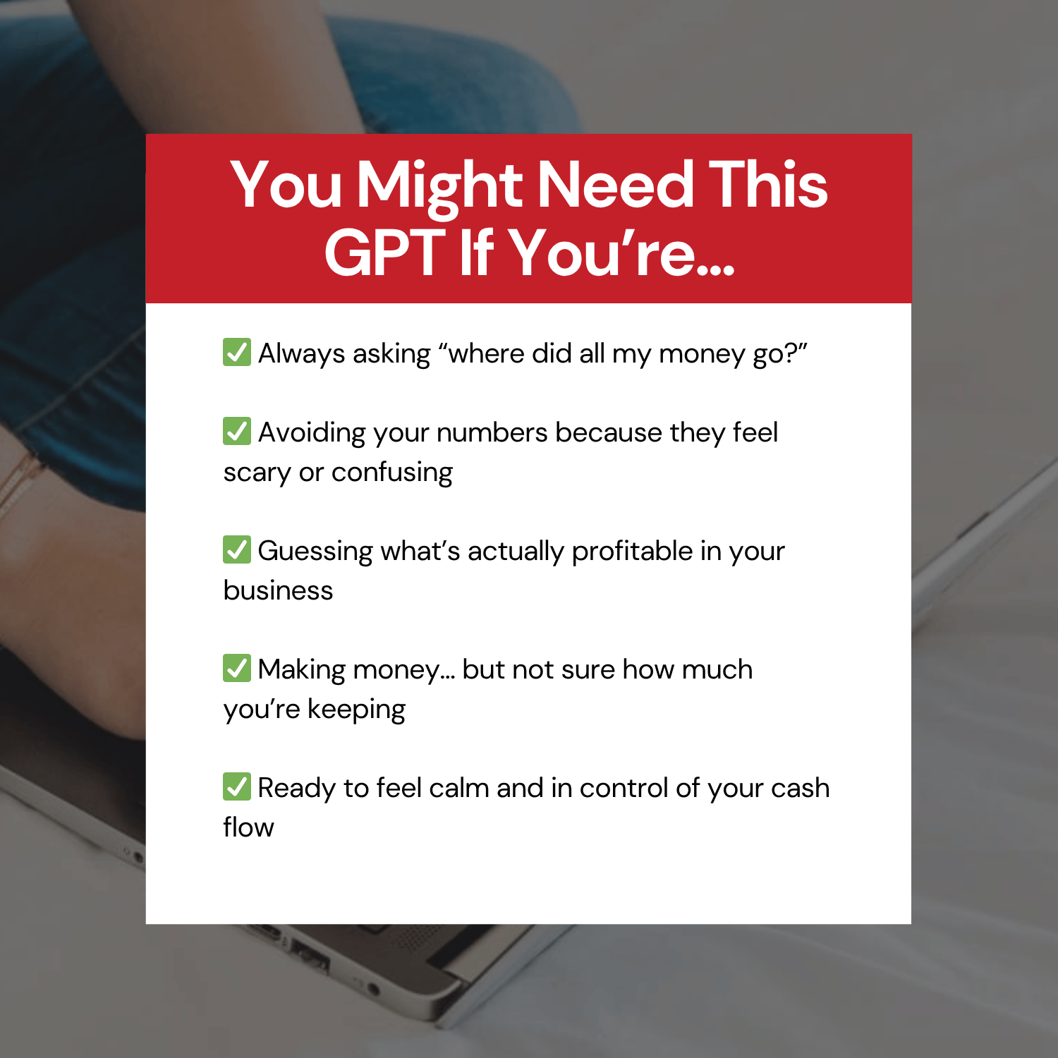 Text overlay on a blurred background with a red banner and white text.