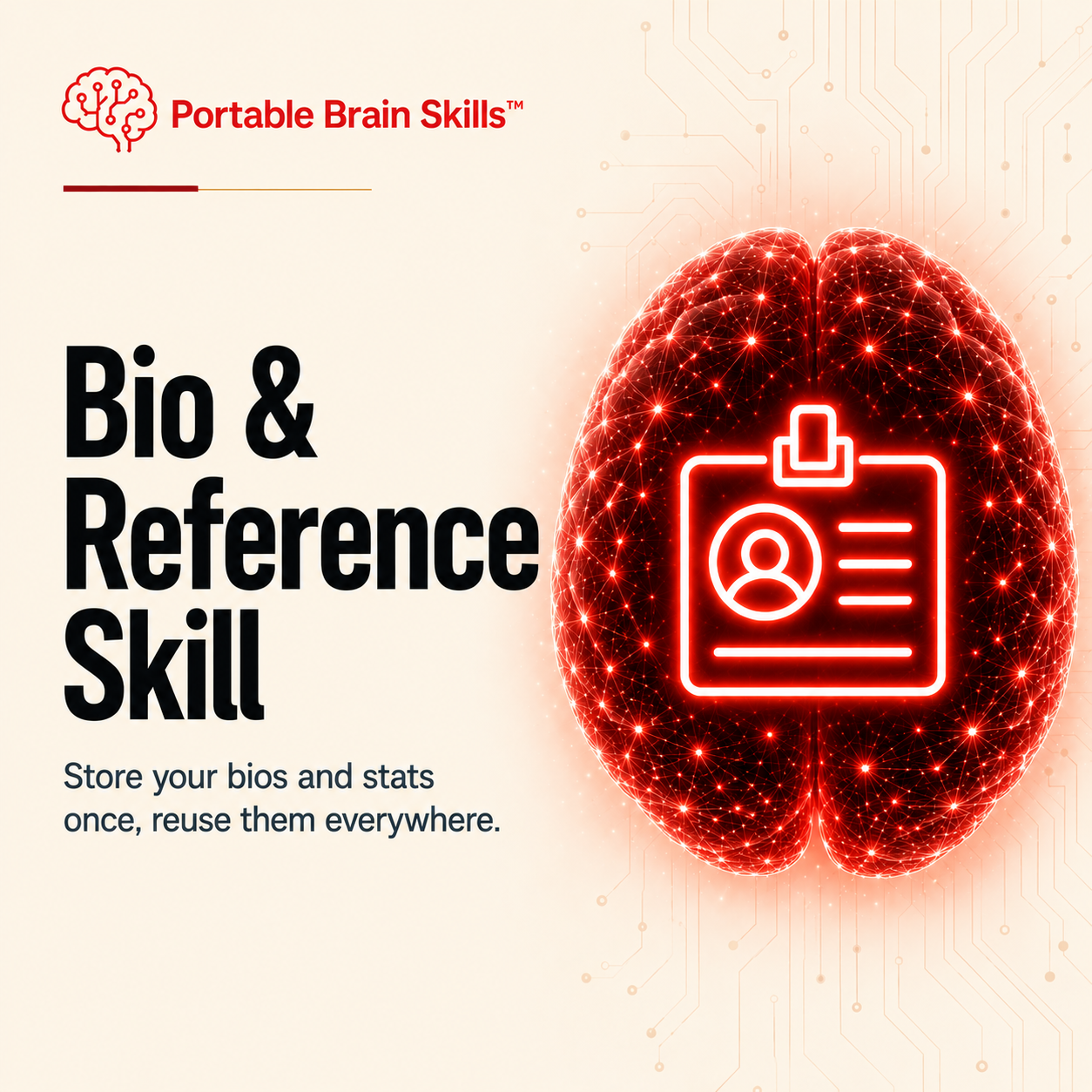 Bio & Reference Skill - Portable Brain Skills
