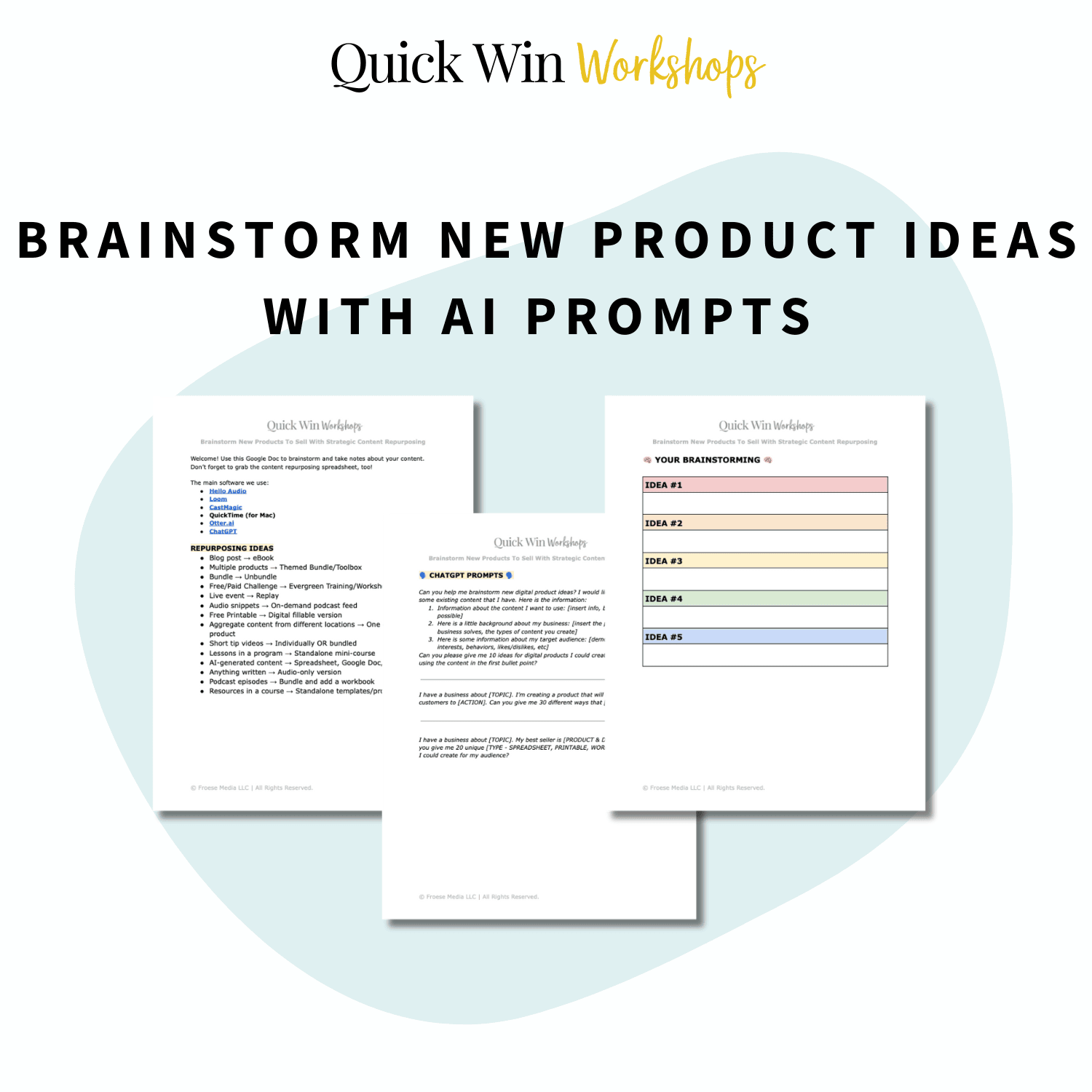 repurpose your content into digital products with strategic AI prompts