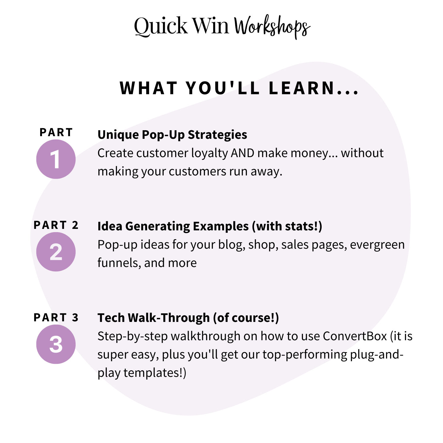 What you'll learn in Quick Win Workshop: Create Pop-Ups that Engage Students and Convert Customers