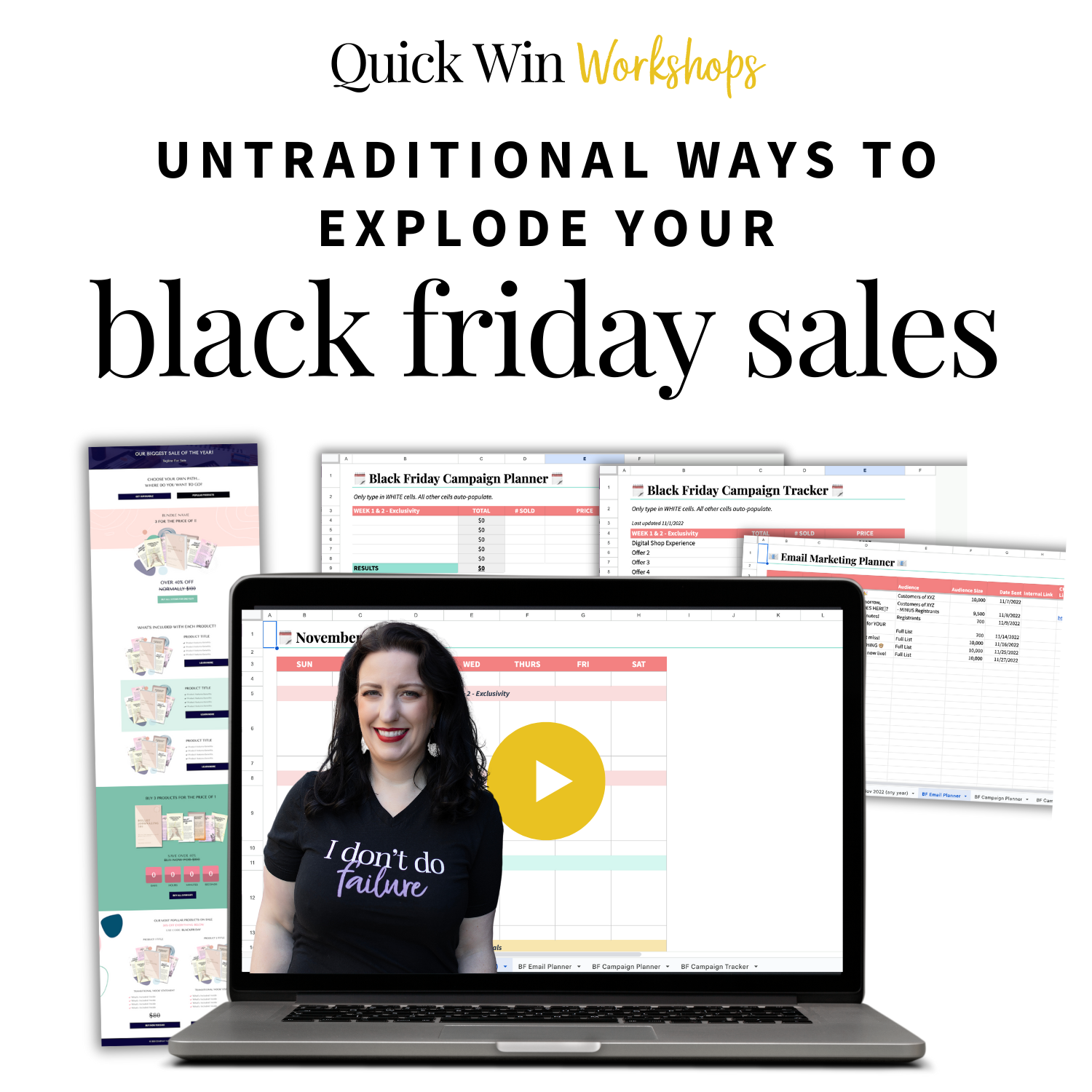 Quick Win Workshop: Untraditional Ways to Explode Your Black Friday Sales