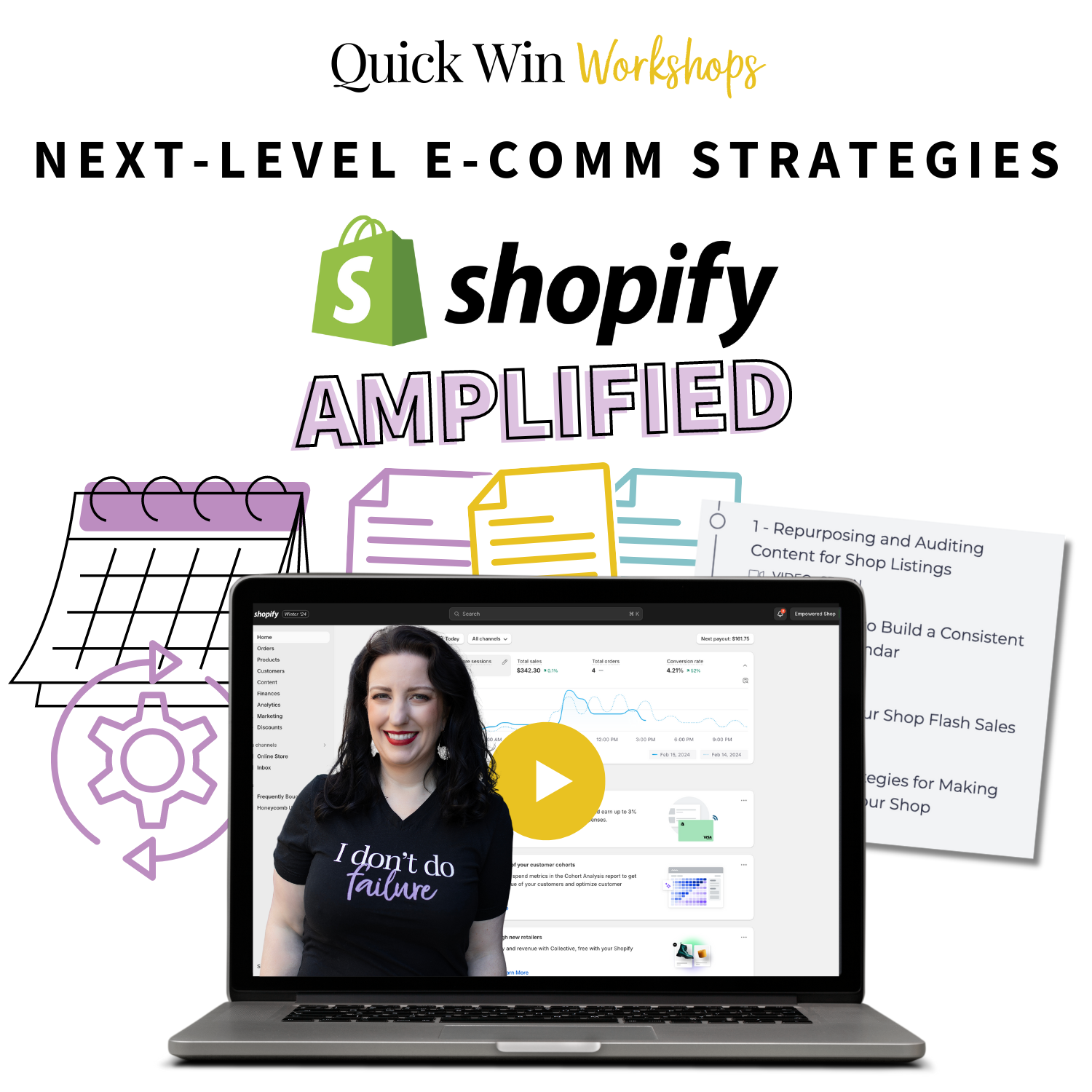Learn our most powerful strategies for running a digital product e-commerce shop on Shopify in this action-packed workshop