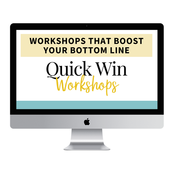 mockup of an imac for the quick win workshop on How to Run Quick Win Workshops that Boost Your Bottom Line