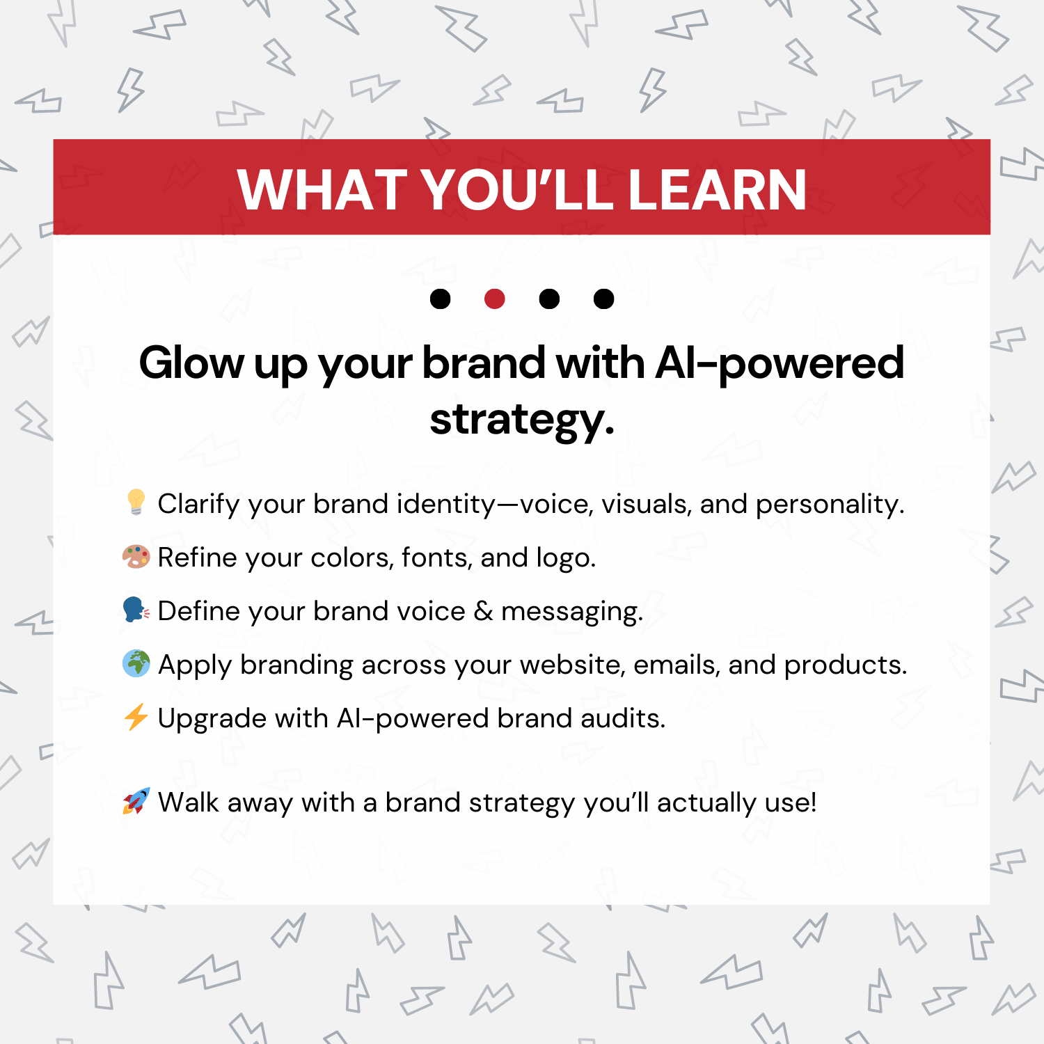 Quick Win Workshop: Brand Glow-Up - What you'll learn