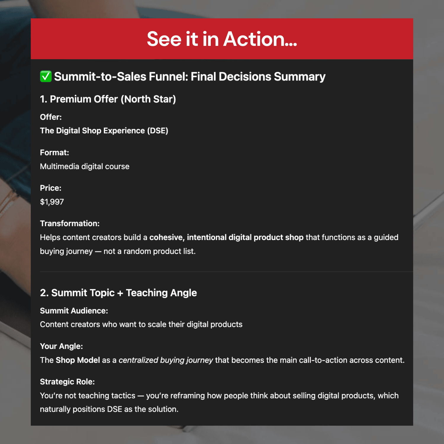 Summit-to-Sales Funnel Architect GPT see it in action