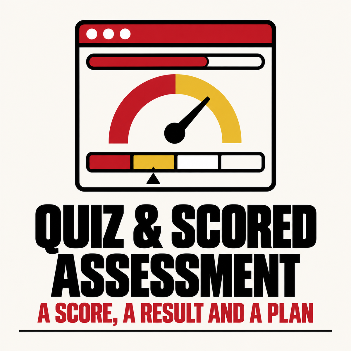 Quiz & Scored Assessment: a score, a result and a plan